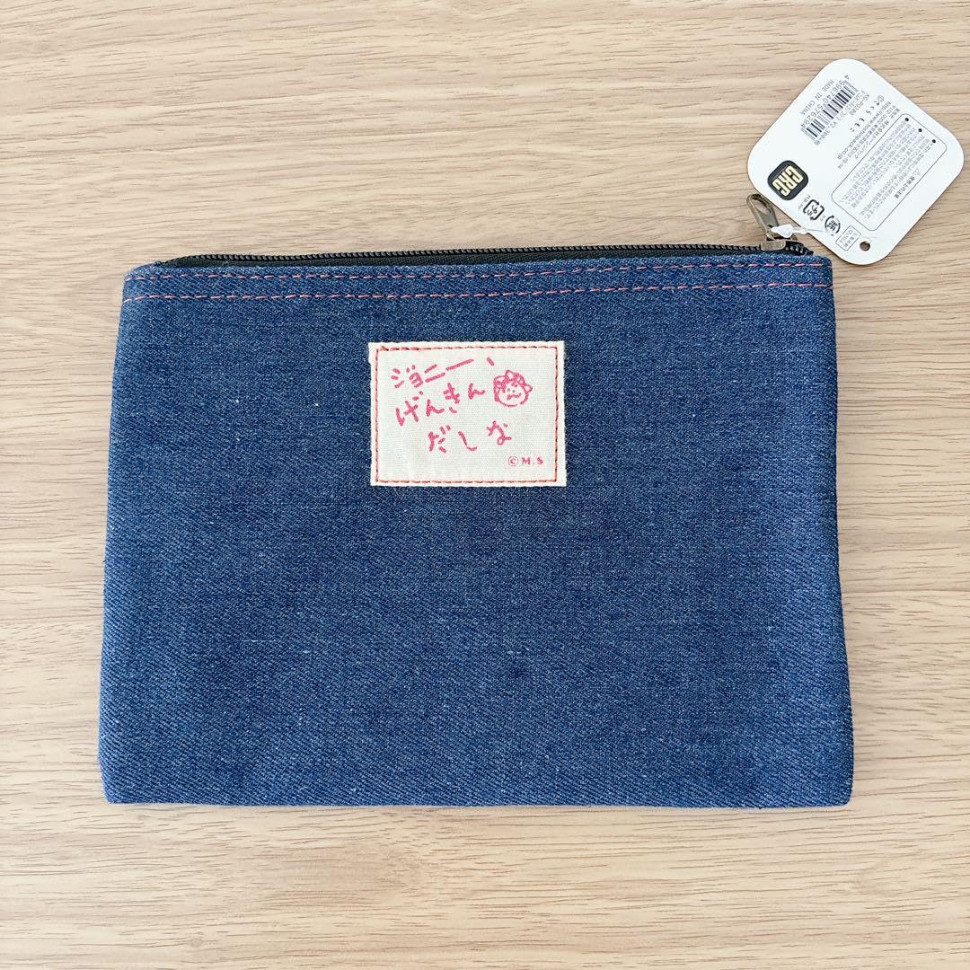 Amazon.co.jp: タグ付 コジコジ デニムポーチ フラットポーチ 刺繍